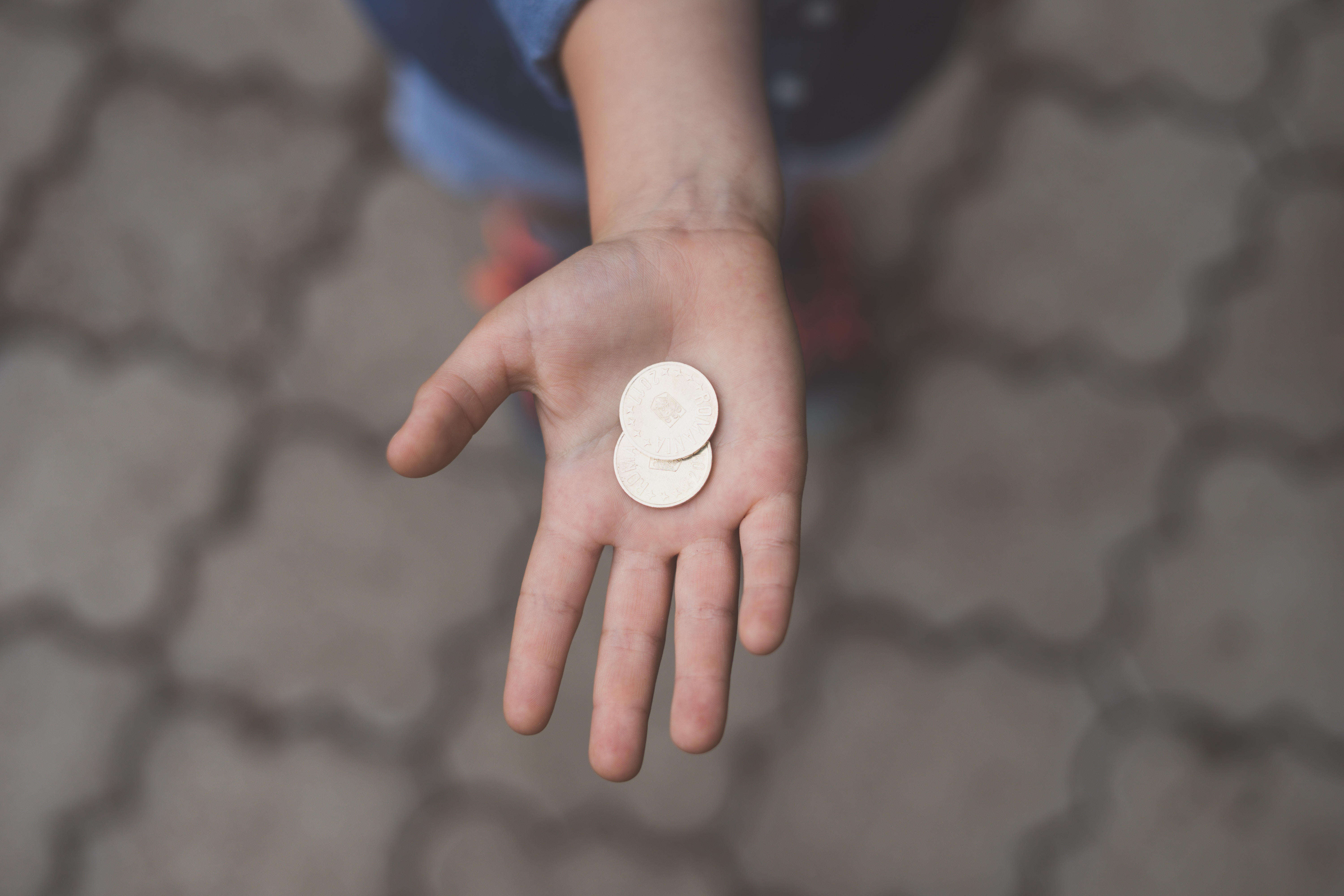 coin in hand